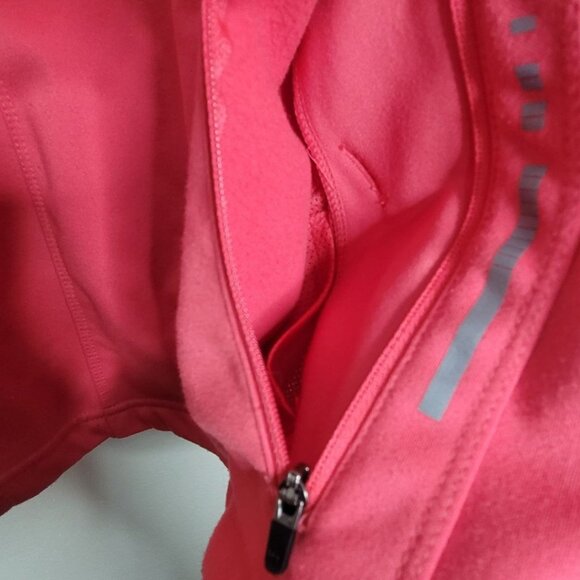 GSX Sweatshirt Full Zip Hooded Pink Thumb Holes Back Pocket Womens Medium - Picture 9 of 11